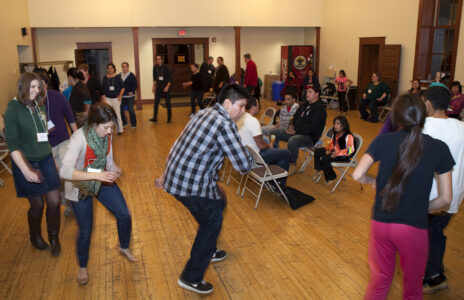 Culture Keepers, LIS students, and Longhouse dancers enjoy the social. Social Dance
