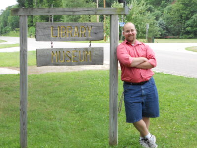 Jake at the Arvid E. Miller Library/Museum