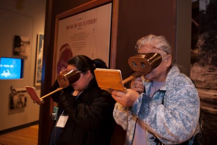 Checking out the exhibits at the H.H. Bennett Studio