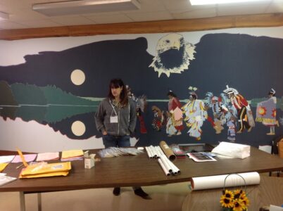 Holly sharing the George W. Brown Jr. Museum